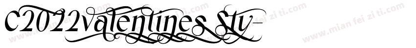 C2022valentines Sty字体转换